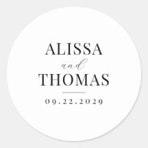 ミニマリスト白黒モダン結婚ズ