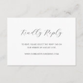 ミニマリスト白黒モダン結婚ズ 出欠カード (正面)