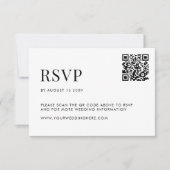 ミニマリスト白黒モダン結婚ズ 出欠カード (正面)