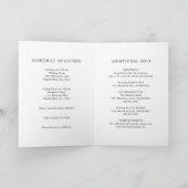 ミニマリスト白黒モダン結婚ズ 招待状 (内部)