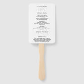 ミニマリスト白黒モダン結婚式 プログラム ハンドファン (裏面)