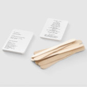 ミニマリスト白黒モダン結婚式 プログラム ハンドファン (組立なし)