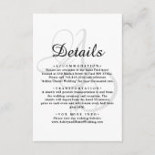 ミニマリスト白黒モノグラムシック結婚ズ エンクロージャーカード (正面)