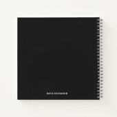 ミニマリスト白黒モノグラモダンム ノートブック (裏面)