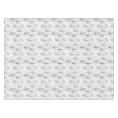 ミニマリスト白黒リーフ芸術的線 テーブルクロス (正面(横))