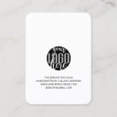 ミニマリスト白黒ロゴお客様ありがとう 名刺 (裏面)