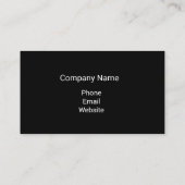 ミニマリスト白黒一文字ビジネスカード 名刺 (裏面)