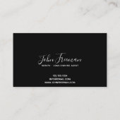 ミニマリスト白黒公証人ローン調印エージェント 名刺 (裏面)