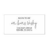 ミニマリスト白黒差出人住所 セルフインキングスタンプ (デザイン)