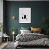 ミニマリスト白黒抽象芸術アート ポスター