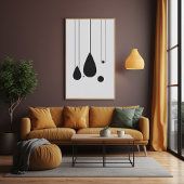 ミニマリスト白黒抽象芸術アート ポスター