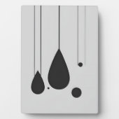 ミニマリスト白黒抽象芸術ウォールアート フォトプラーク (正面)