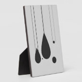 ミニマリスト白黒抽象芸術ウォールアート フォトプラーク (側面)