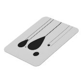 ミニマリスト白黒抽象芸術ウォールアート マグネット (左側)