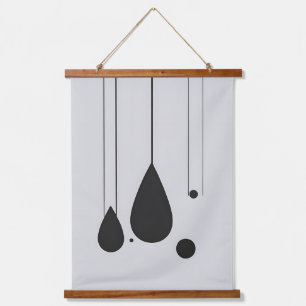 ミニマリスト白黒抽象芸術ウォールアート 吊り下げ型タペストリー