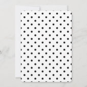 ミニマリスト白黒水玉模様日付の保存 セーブザデート (裏面)