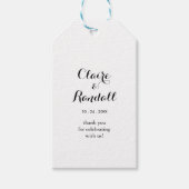 ミニマリスト白黒結婚のギフトラベル ギフトタグ (正面)