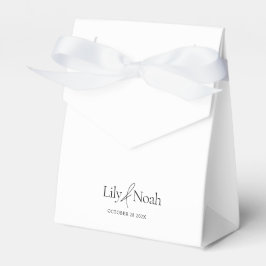 ミニマリスト白黒結婚の感謝 フェイバーボックス