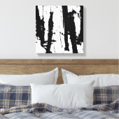 ミニマリスト白黒絵画ズ キャンバスプリント (インサイチュ (寝室))