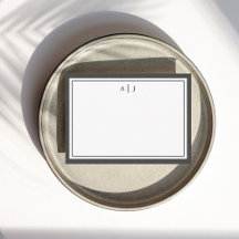 ミニマリスト白黒2モノグラ縁どム