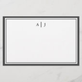 ミニマリスト白黒2モノグラ縁どム 便箋 (正面)