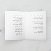 ミニマリスト白黒2折結婚式 プログラム (内部)