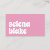 ミニマリスト白&ピンク | QRコモダンード 名刺 (正面)