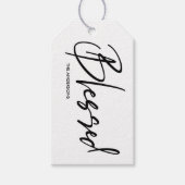 ミニマリスト白「賛美」感謝祭 ギフトタグ (正面)