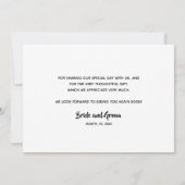 ミニマリスト的な金ゴールド書道をありがとフェイクう サンキューカード (裏面)