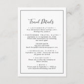 ミニマリスト目的地ウェディングトラベル詳細 エンクロージャーカード (正面)