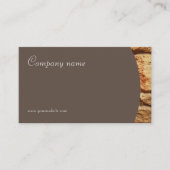 ミニマリスト石写真茶色の名刺 名刺 (正面)