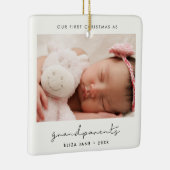 ミニマリスト祖父母としての初めてのクリスマス セラミックオーナメント (右)