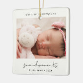 ミニマリスト祖父母としての初めてのクリスマス セラミックオーナメント (左)