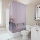 ミニマリスト禅の風景 シャワーカーテン (インサイチュ)