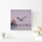 ミニマリスト禅の風景 スクエア壁時計 (ホーム)