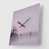 ミニマリスト禅の風景 スクエア壁時計 (傾斜)