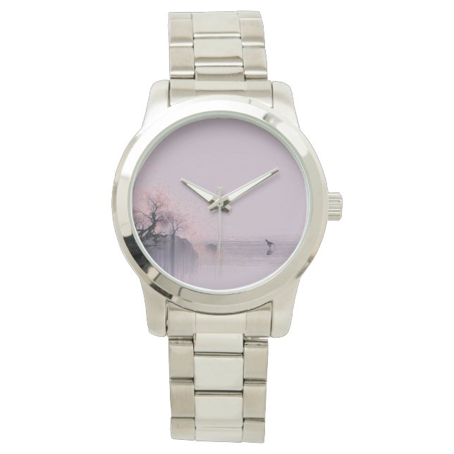 ミニマリスト禅の風景 腕時計 (正面)