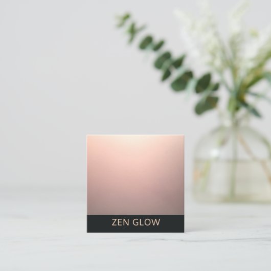 ミニマリスト禅グローエナジーヒーラー スクエア名刺 (スタンド正面)