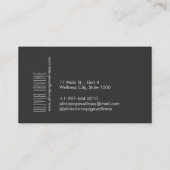 ミニマリスト禅ストーンヨガ&ウェルネスブラック 名刺 (裏面)