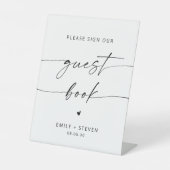 ミニマリスト私たちのゲストブックのサインに署名して 台座サイン (正面)