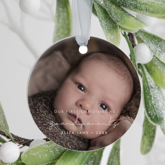 ミニマリスト私たちの初めてのクリスマスは祖父母として セラミックオーナメント