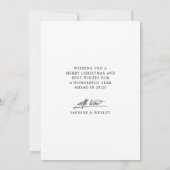 ミニマリスト私たちの初めてのクリスマス新着写真 シーズンカード (裏面)