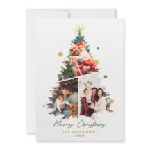 ミニマリスト私たちの家族のクリスマス3枚の写真