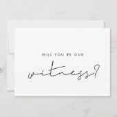 ミニマリスト私たちの証人提案書カードになる 招待状 (正面)