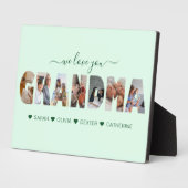 ミニマリスト私たちはあなたのおばあちゃん写真コラージグリーン フォトプラーク (側面)