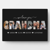 ミニマリスト私たちはあなたのおばあちゃん写真コラージブラック フォトプラーク (正面)