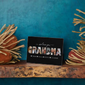 ミニマリスト私たちはあなたのおばあちゃん写真コラージブラック フォトプラーク (側面)