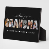 ミニマリスト私たちはあなたのおばあちゃん写真コラージブラック フォトプラーク (側面)