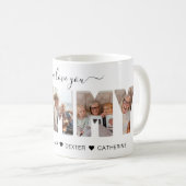 ミニマリスト私たちはグラミー写真コラージュあなたを愛 コーヒーマグカップ (正面右)