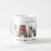 ミニマリスト私たちはグラミー写真コラージュあなたを愛 コーヒーマグカップ (正面左)